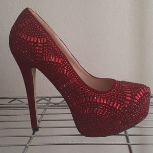 SALE! Ruby Red High Heels Size 7